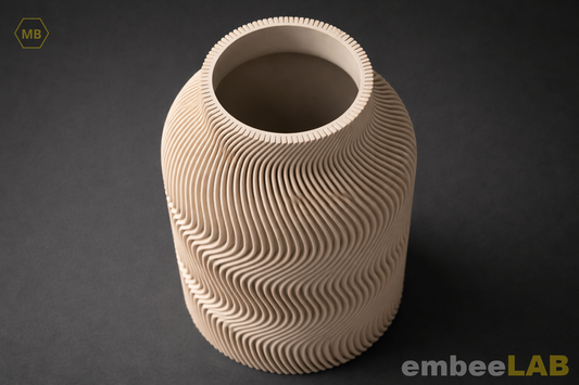 Luna Wellen-Vase 3D-Druck – Detailansicht