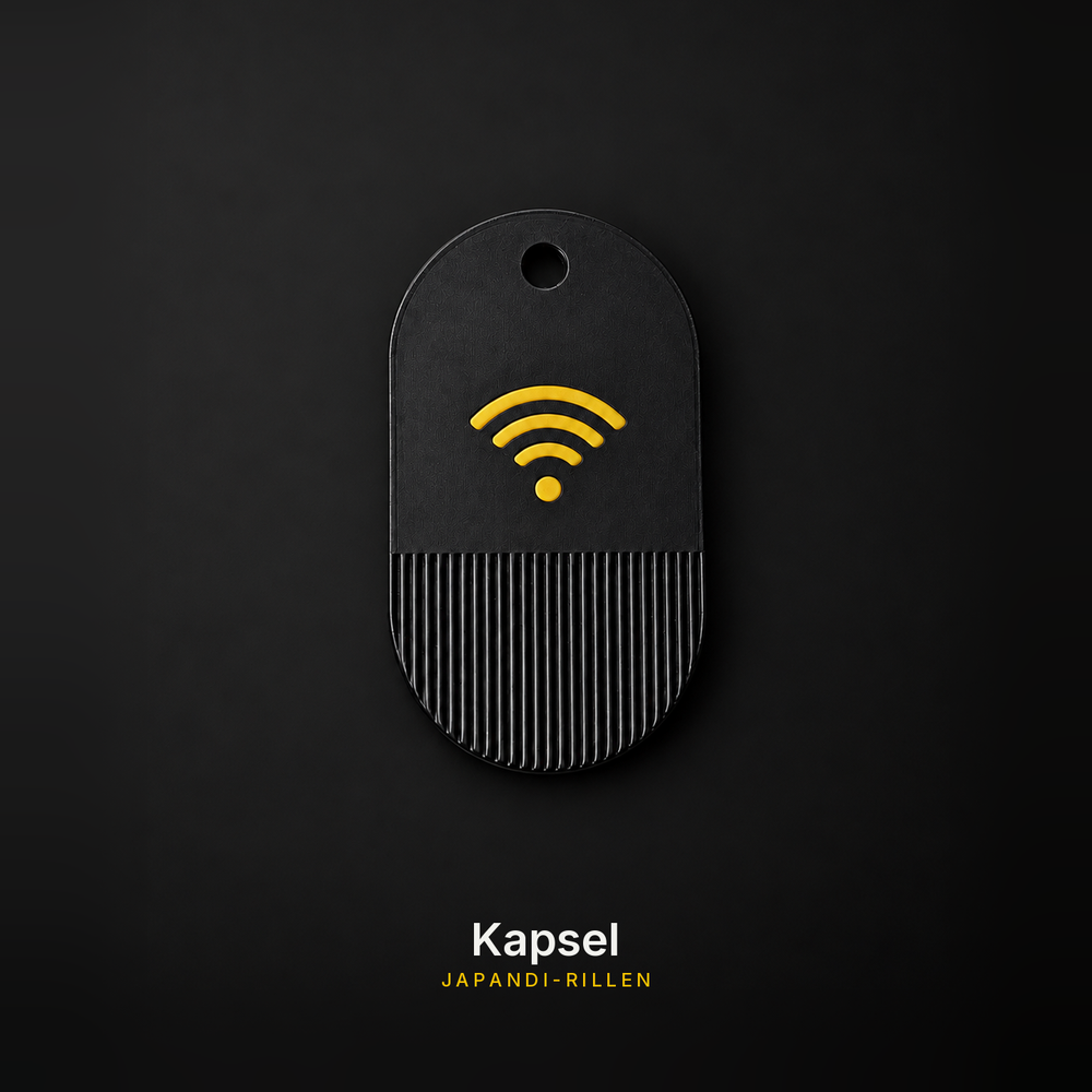 Kapsel mit Japandi-Rillen - NFC-Schlüsselanhänger von embeeLAB