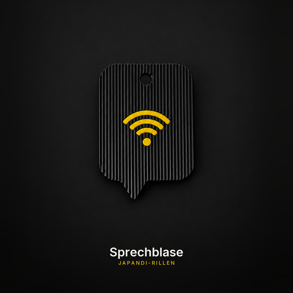 Sprechblase mit Japandi-Rillen - NFC-Schlüsselanhänger von embeeLAB