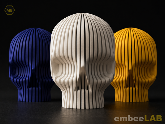 Memento Schädel-Skulptur mit LED-Teelicht-Option – Hauptansicht