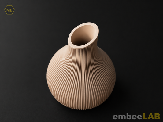Shizu Vase Japandi Dekovase gerippt – Detailansicht