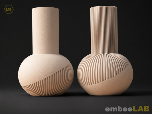 Tama Vase Kugelvase Japandi gerippt – Hauptansicht