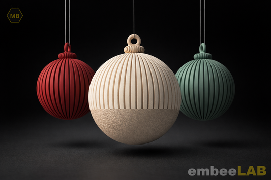 Hoshi Baumkugel Japandi Weihnachtskugel – 3D-gedruckte Dekoration von embeeLAB