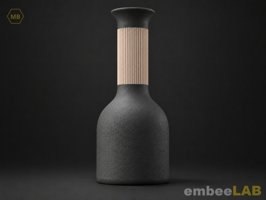 Hoji Vase - Bodenvase mit kanneliertem Hals