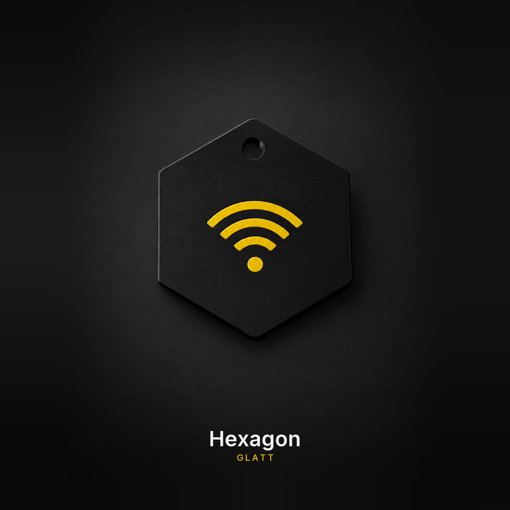 Hexagon, glatt - NFC-Schlüsselanhänger von embeeLAB
