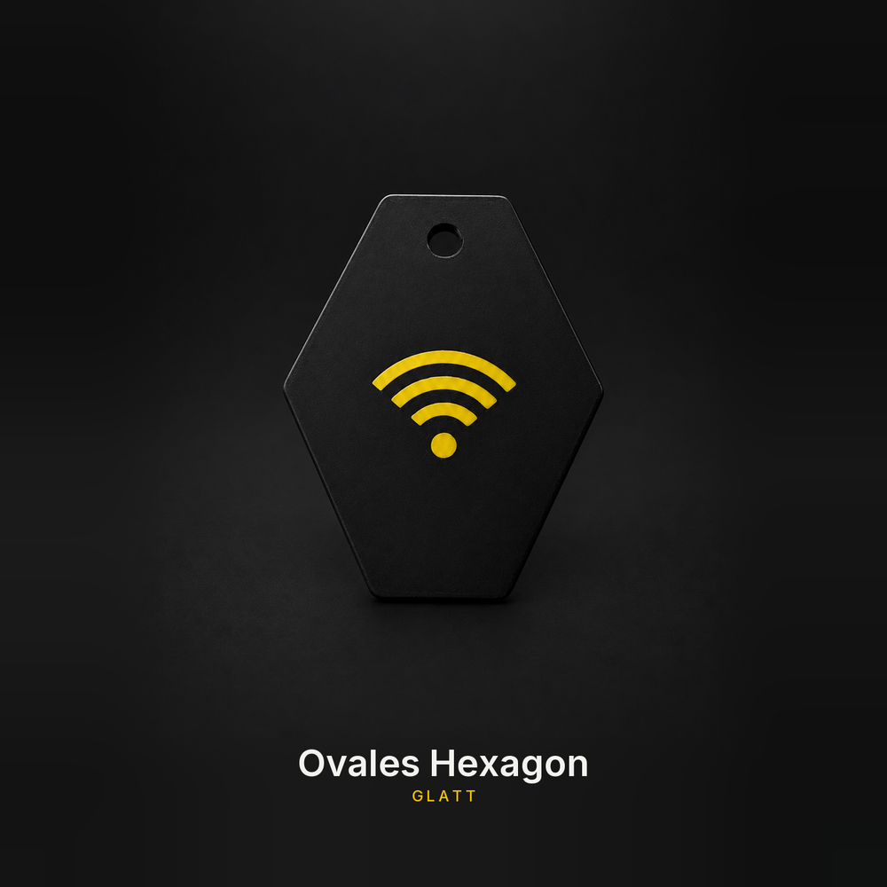 Ovales Hexagon, glatt - NFC-Schlüsselanhänger von embeeLAB